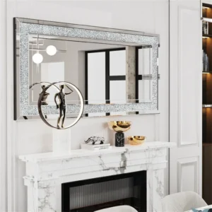 Gorgeous 120x60CM Crystal Crush Diamond Wall Mirror