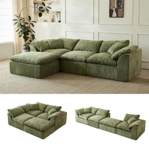 109" Modern Cloud L-Shaped Deep Seat Sofa