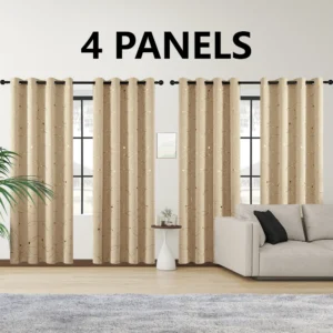 4PCSBlackout Curtains Grommet Thermal Insulated Room Darkening
